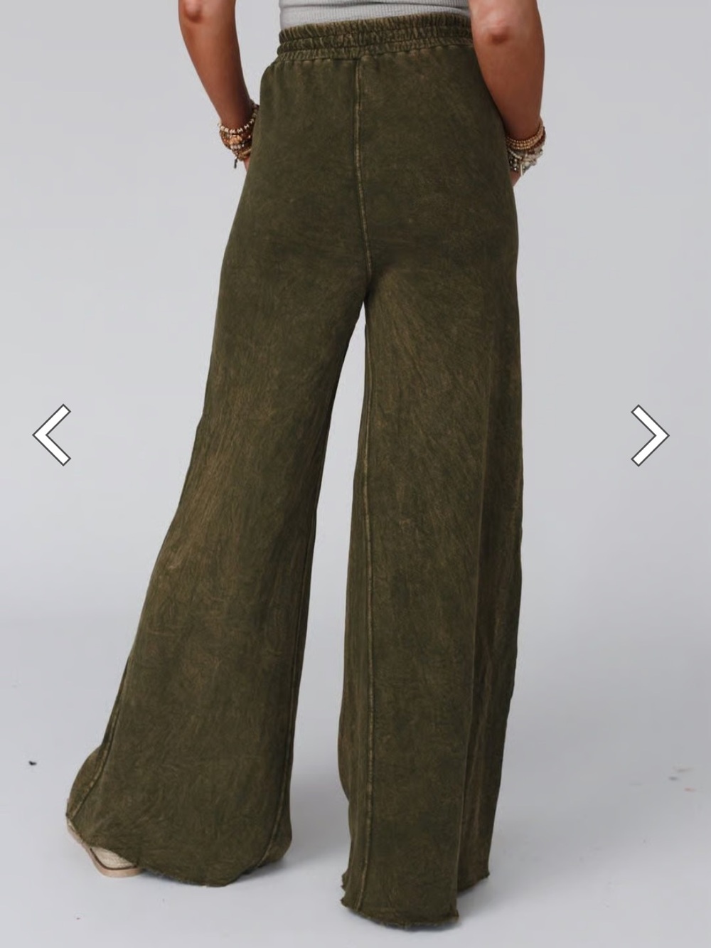 Three Bird Nest Relaxing Robin Wide Leg Pant New Olive Green sz XL - Picture 4 of 10